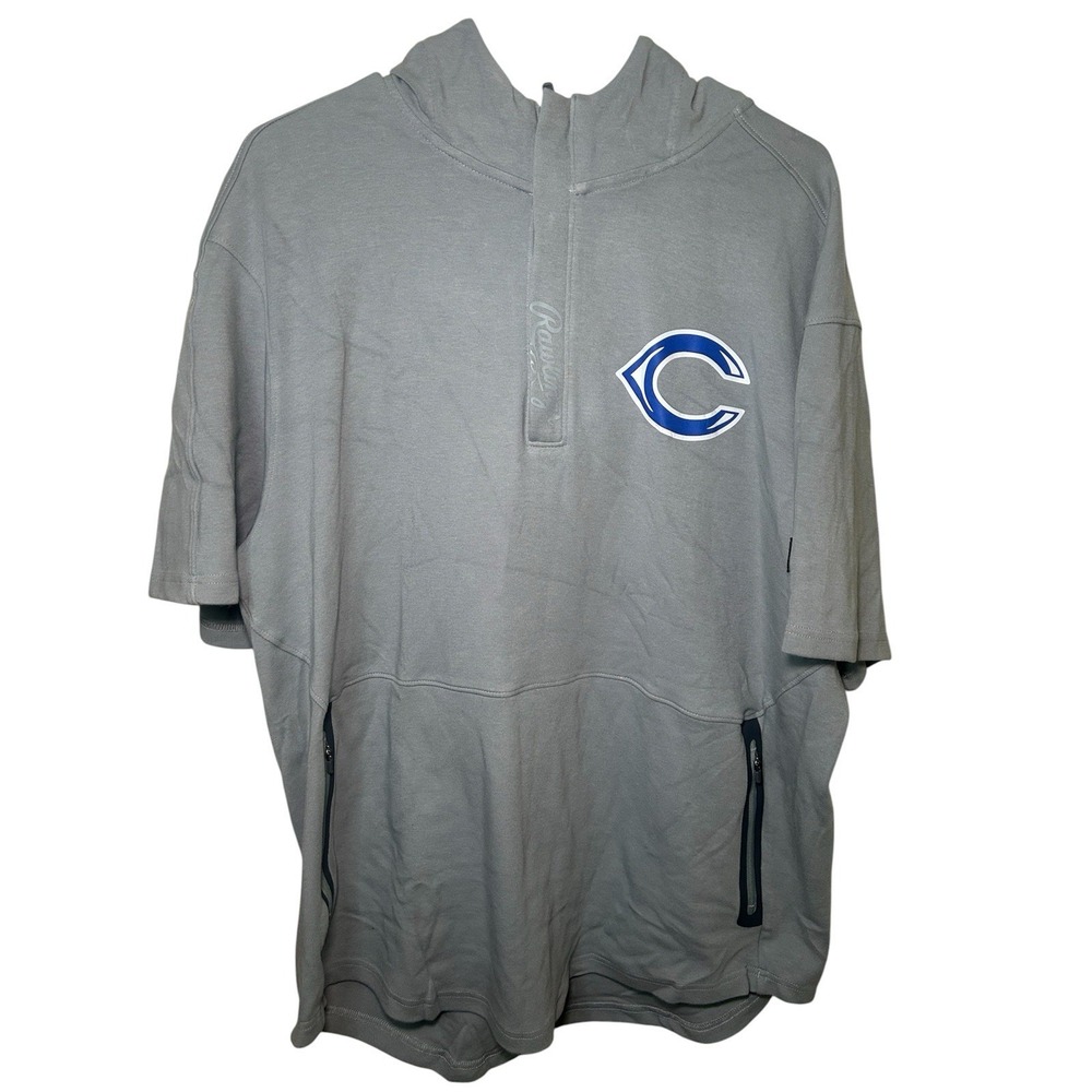 Rawlings Power C Blue Comet Baseball NWT Pullover Hoodie Short Sleeve Mens Top